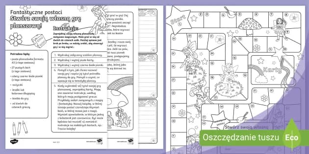 Stwórz unikalną grę planszową do druku pusta bez wysokich kosztów